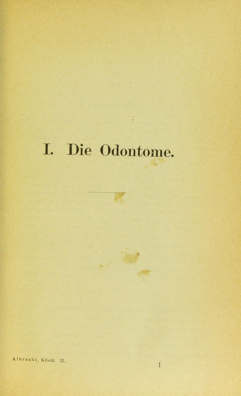 Albrecht, Klinik. II. 1