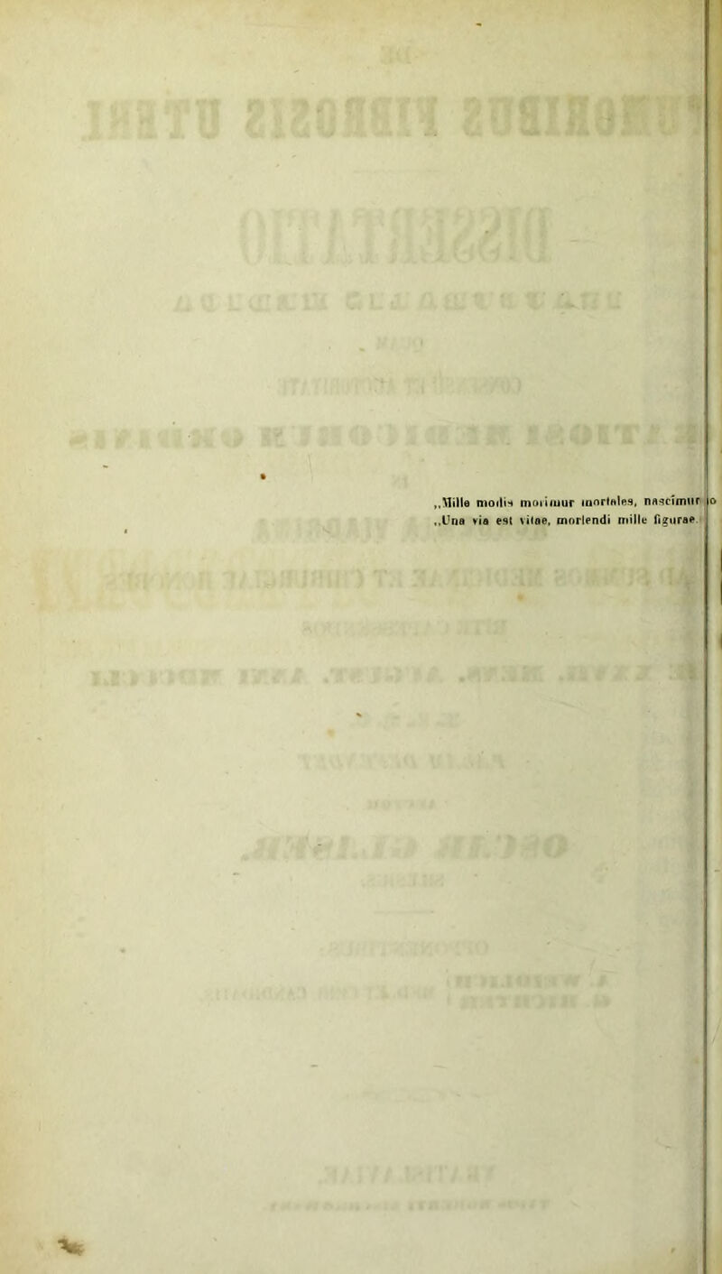 ,,Mille modis morimur mortales, nasrimur „Una via est vitae, moriendi mille figurae