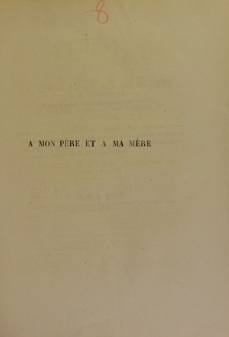 A MON PÈRE ET A MA MÈRE