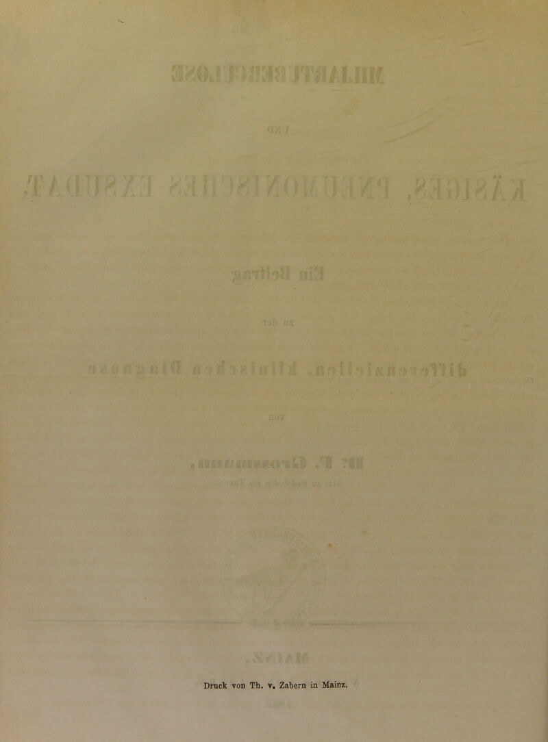 Druck von Th. v. Zabern in Mainz.