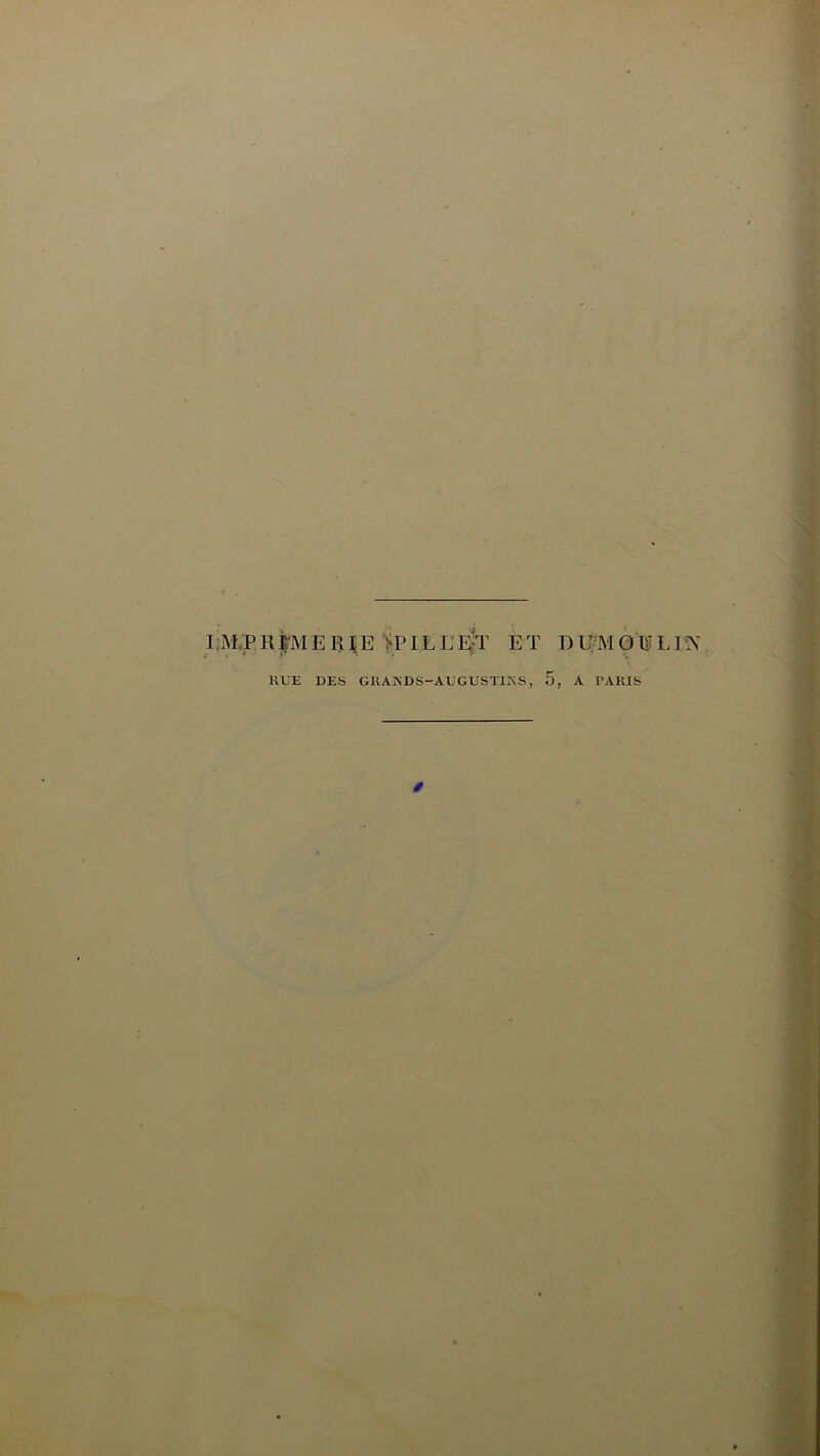 IMPRIMERIE SPILLE-T ET DUM0EL1X KUE DES GRANDS-AEGUSTEXS, 5, A PARIS