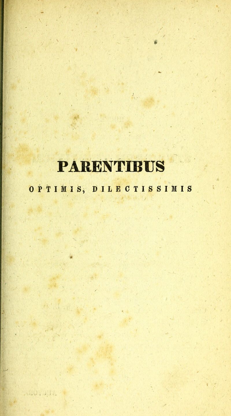 PARENTIBUS OPTIMIS, DILECTISSIMIS