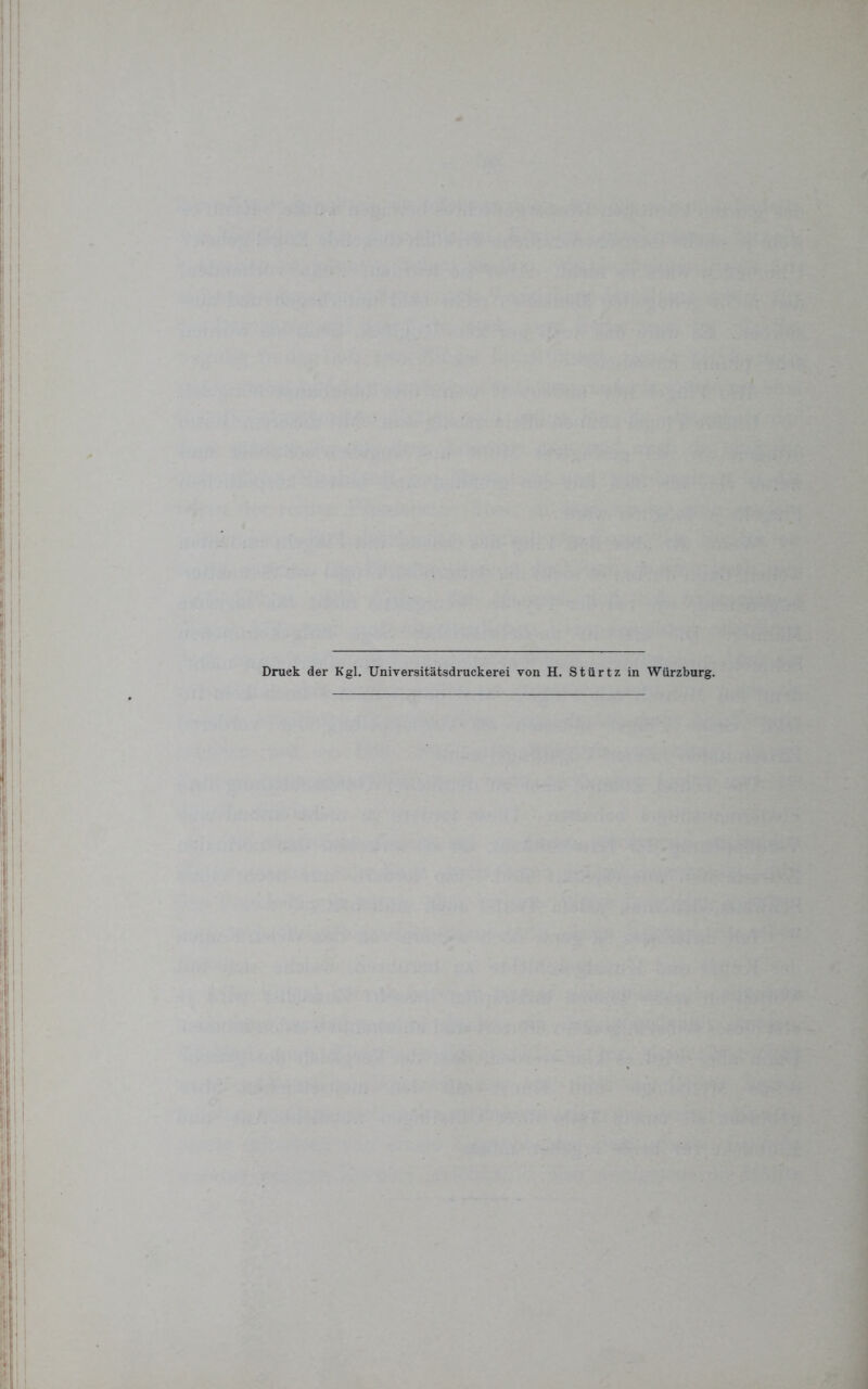 Druck der Kgl. Universitätsdruckerei von H. Stürtz in Würzburg.