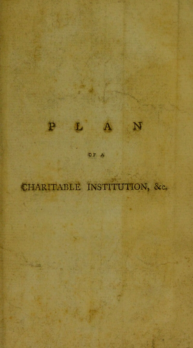 OF A Charitable institution, &c.
