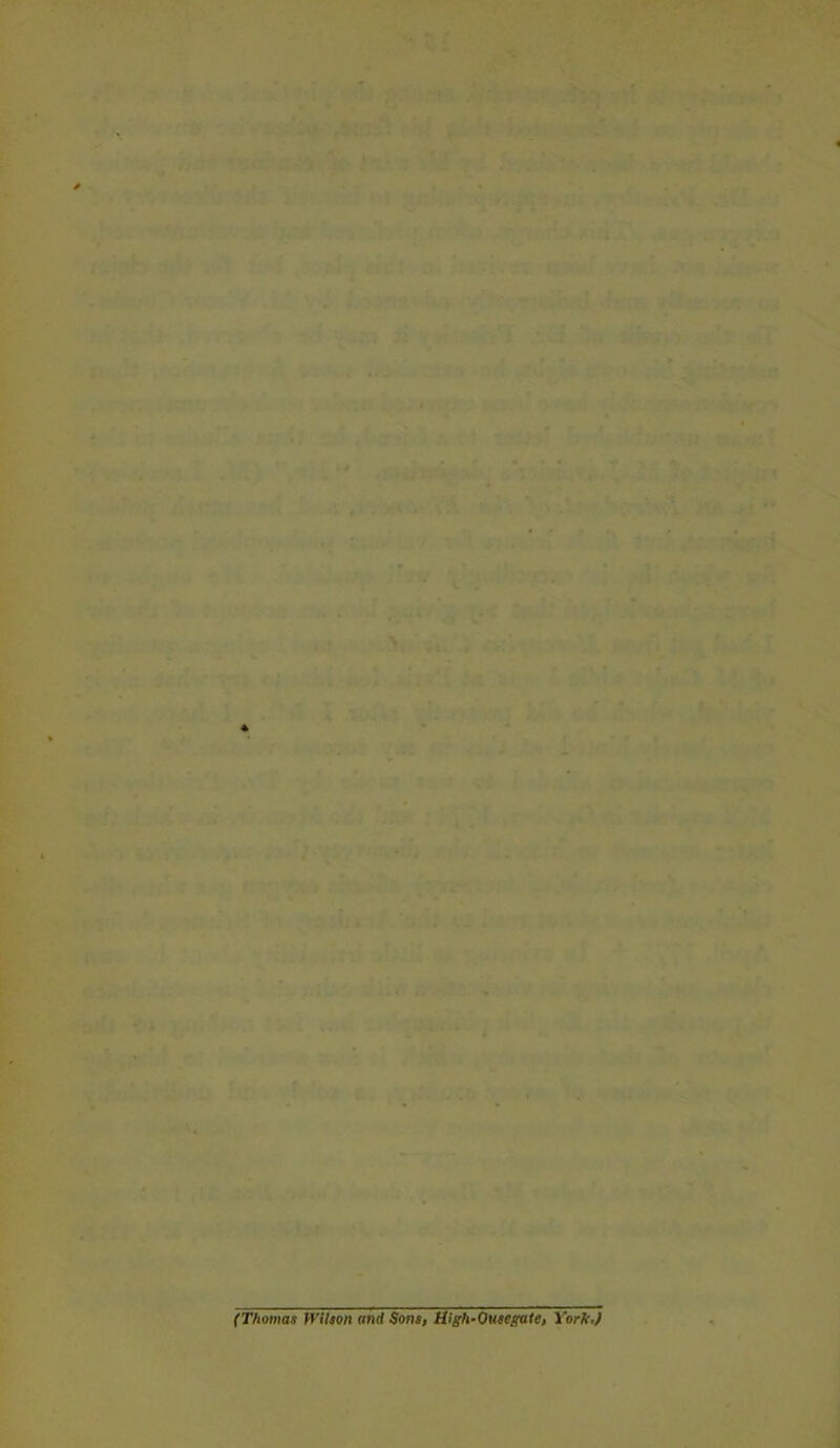 (Thomas fVllson and Sons, High-Ousegate, Yorlt.)