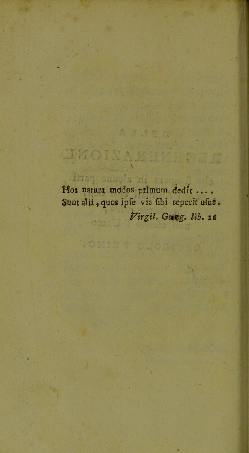 f4os narura modos primum dedi’c .... Siine alii, quos ipfe via fibi reperir irius. Pìrgih Gmtg. lib. z&