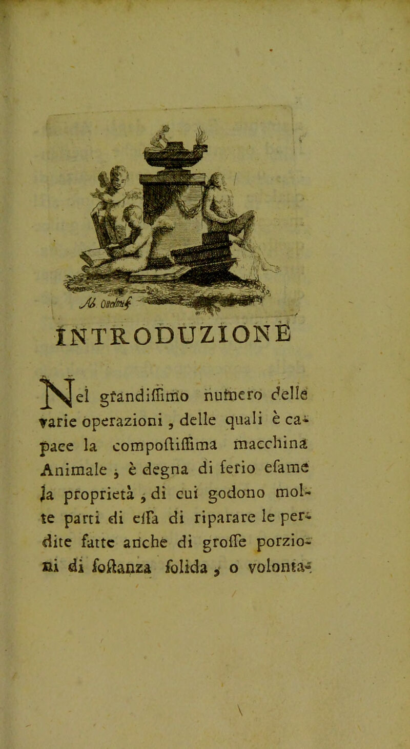 INTRODUZIONE ^Sjei gtandiffimo nufnero delle varie operazioni, delle quali è ca- pace la compoftiffima macchina Animale * è degna di ferio efame Ja proprietà , di cui godono mol- te parti di elfa di riparare le peri dite fatte anche di grolle porzio- ni di foftanza folida , o volontà». \ /