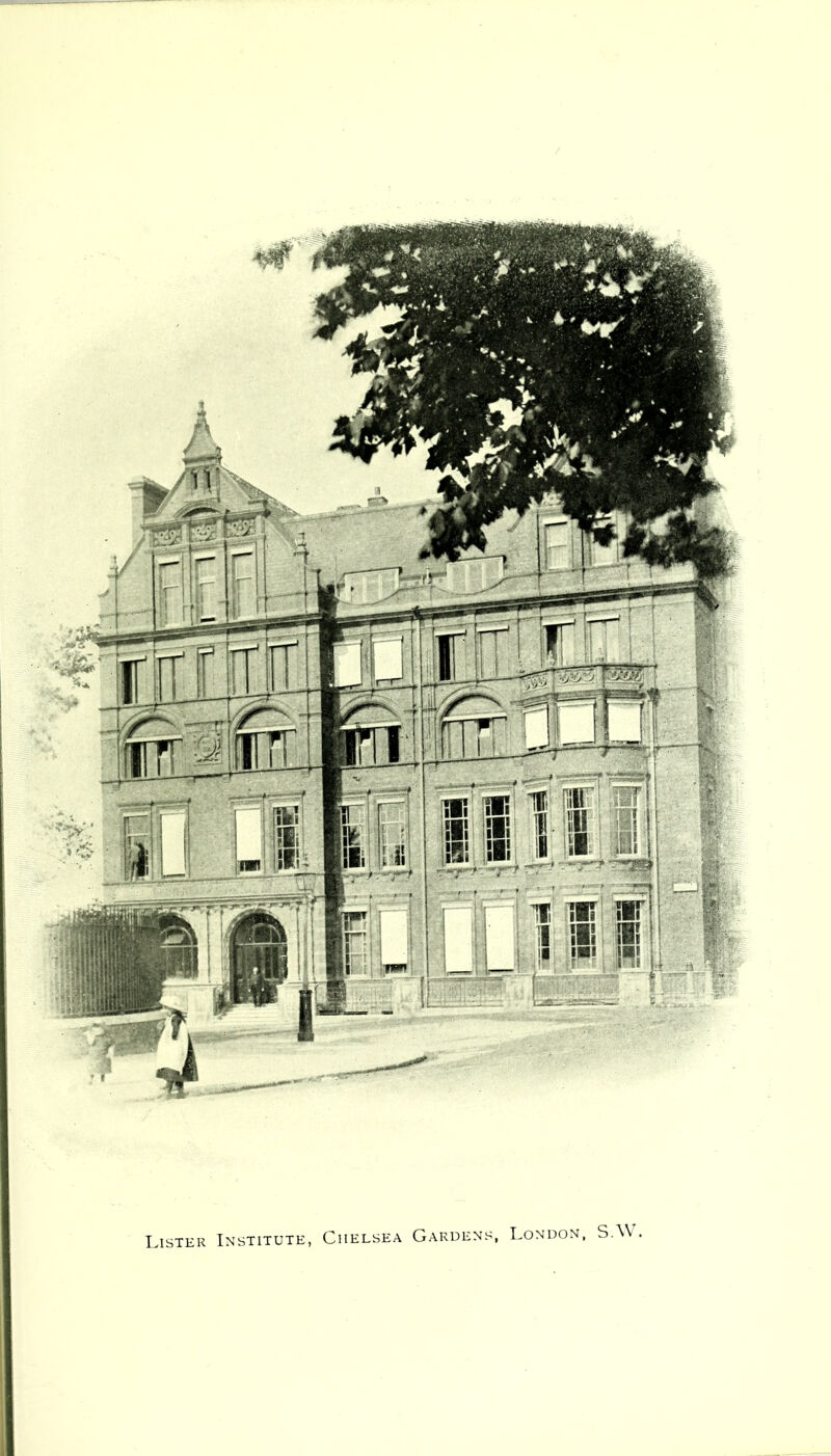 Lister Institute, Chelsea Gardens, London, S.W.