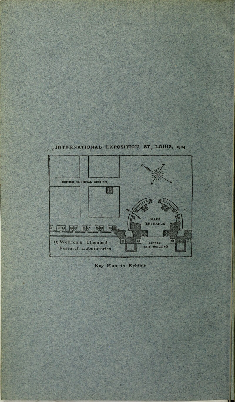 INTERNATIONAL EXPOSITION, STV LOUIS, 1904 Key Plan to Exhibit
