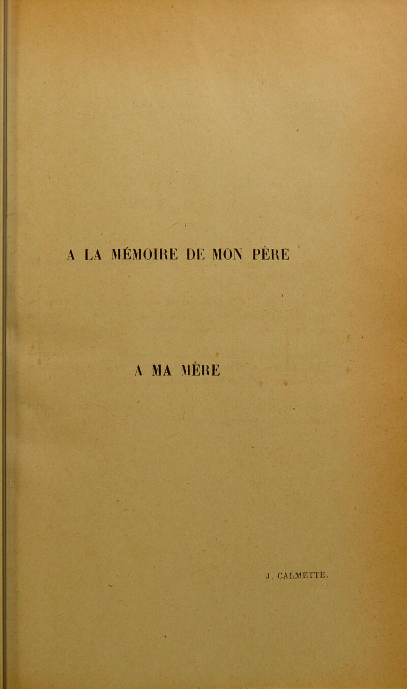 A LA MÉMOIRE DE MON PÈRE % , i ' 3 A MA MÈRE
