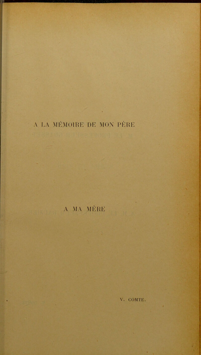 I.A MEMOIRE DE MON PÈRE A MA MÈRE