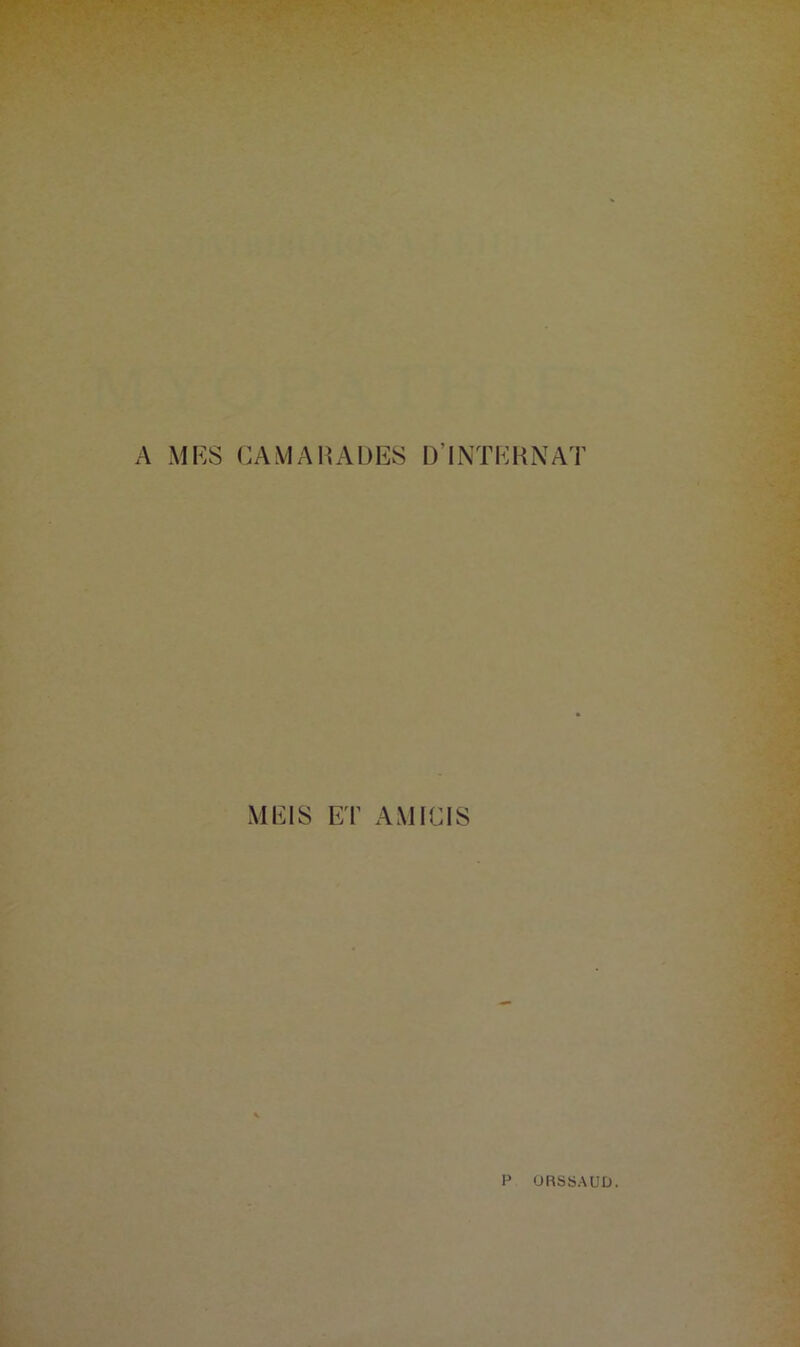 A MRS CAMARADES D’INTERNAT MRI S RT AMICIS