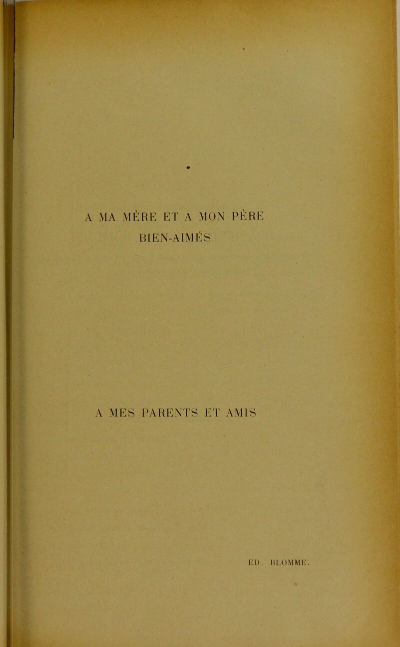 X . A MA MÈRE ET A MON PERE BIEN-AIMÉ S A MES PARENTS ET AMIS