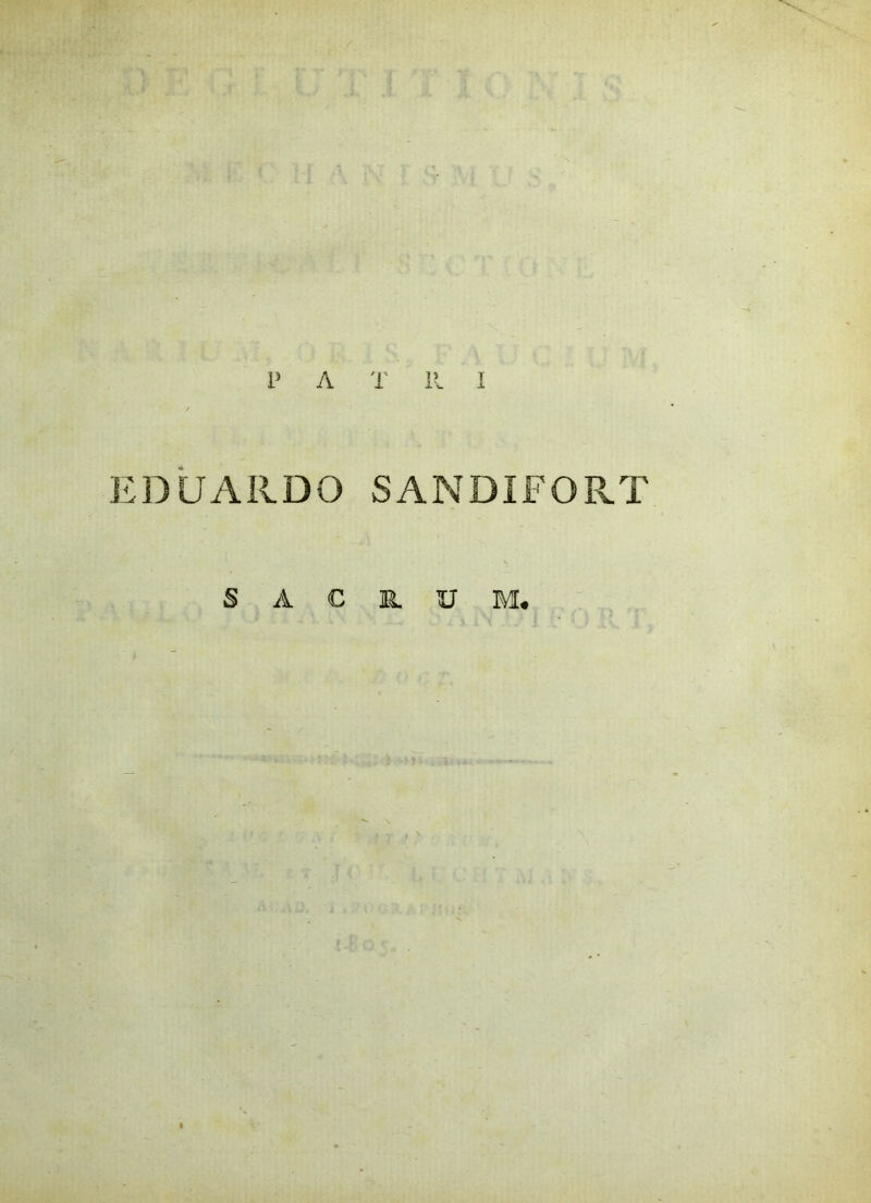 PATRI EDUAllDO SANDIFORT S A C M. U M.
