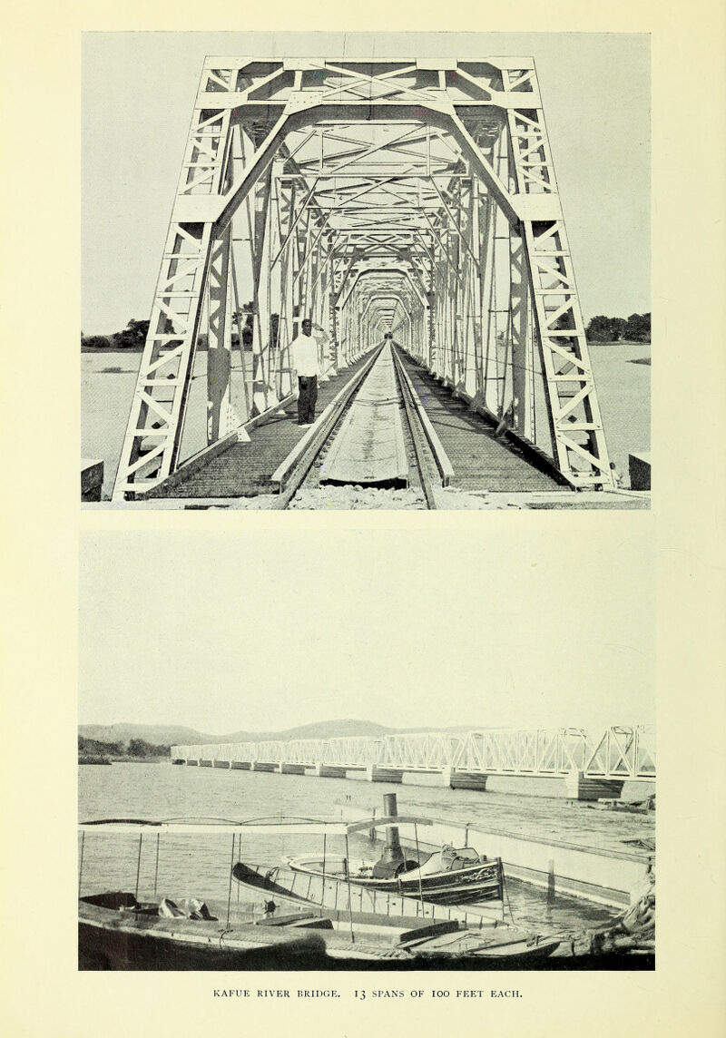 KAFUE RIVER BRIDGE. 13 SPANS OF lOO FEET EACH.