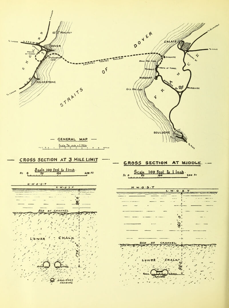 — CROSS SECTION AT 3 MILE LIMIT Scale WO Ted to lln<J> Pe 0 so tpo ZOO Ft- H *V 0 S' T wmmmm K \*>o. $.r. CROSS SECTION AT MJDD^E. — Scak 100 Fee* h 1 iftiA Ft o ro too zoo rt H w O ST *.• w • o a -r