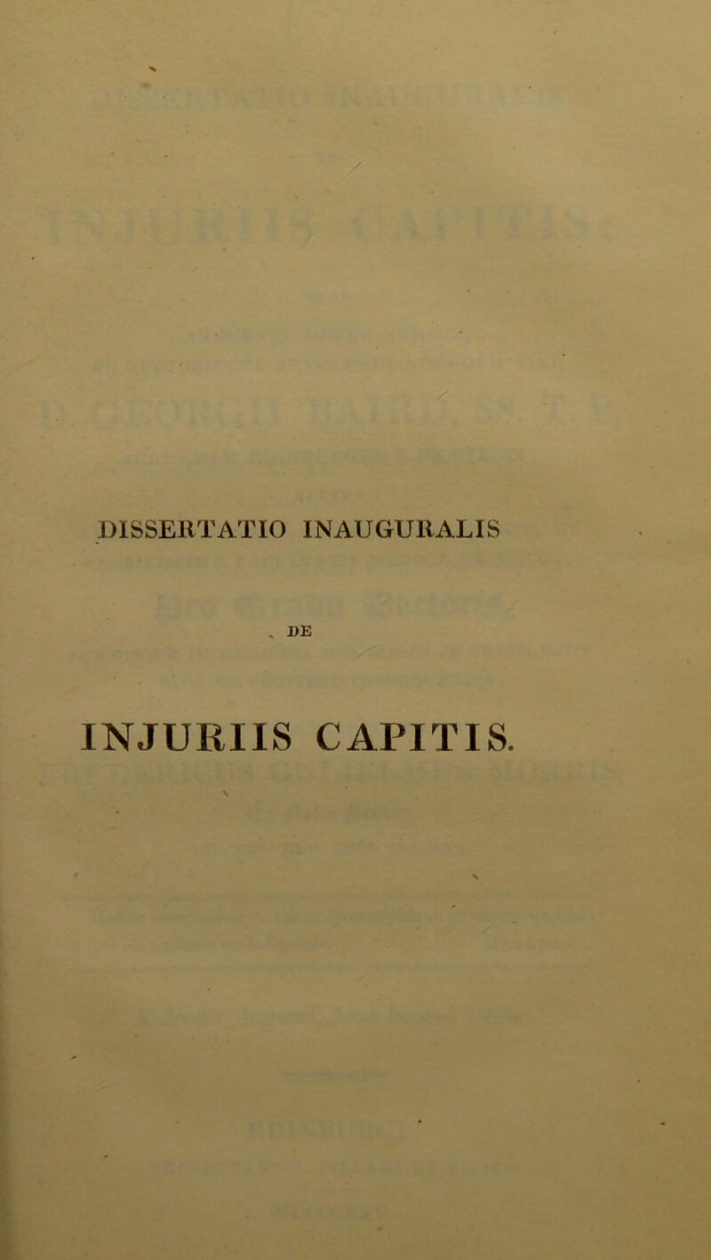 * DE INJURIIS CAPITIS.
