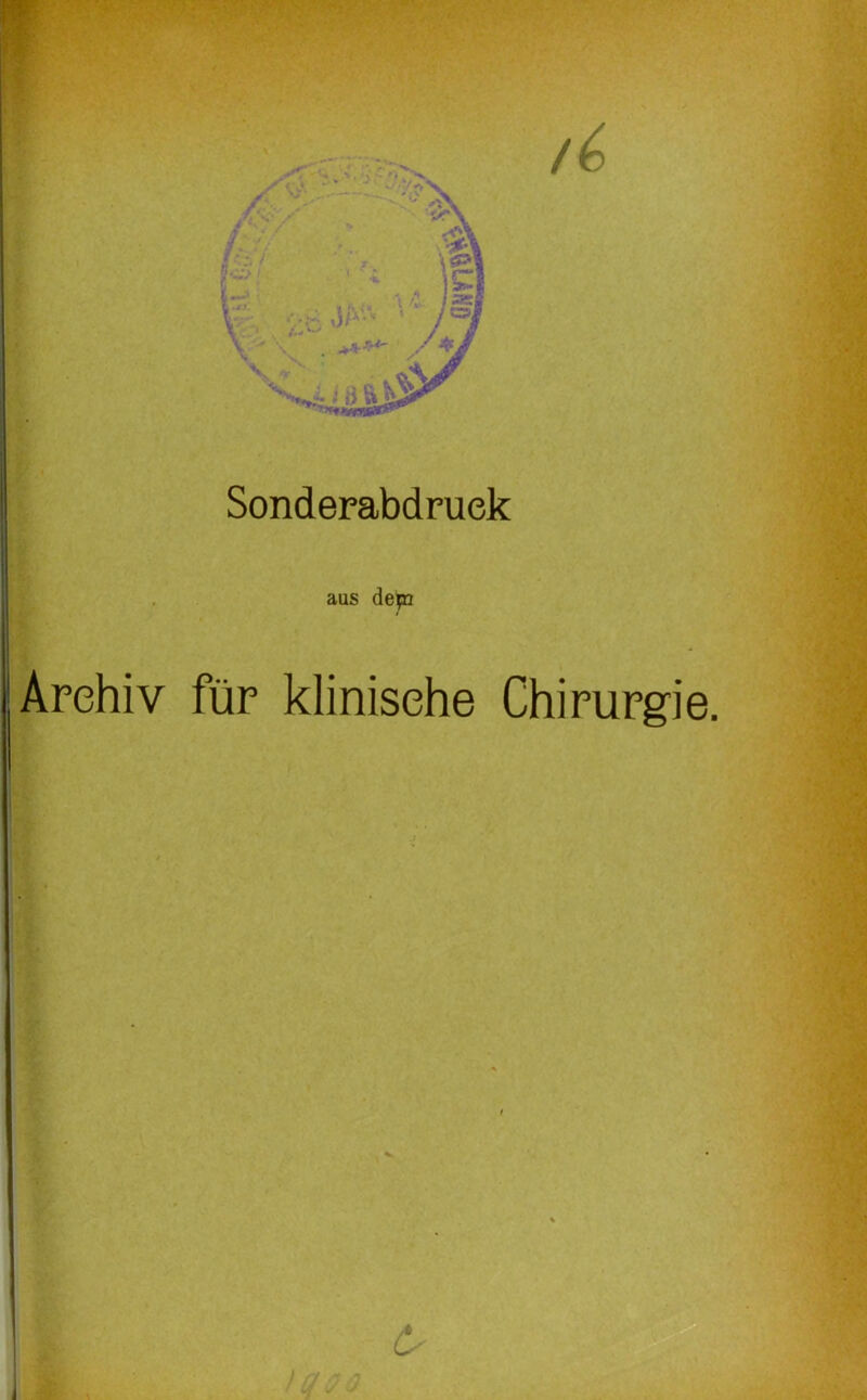 Sonderabdruek aus dejn Archiv für klinische Chirurgie. Cs laoc