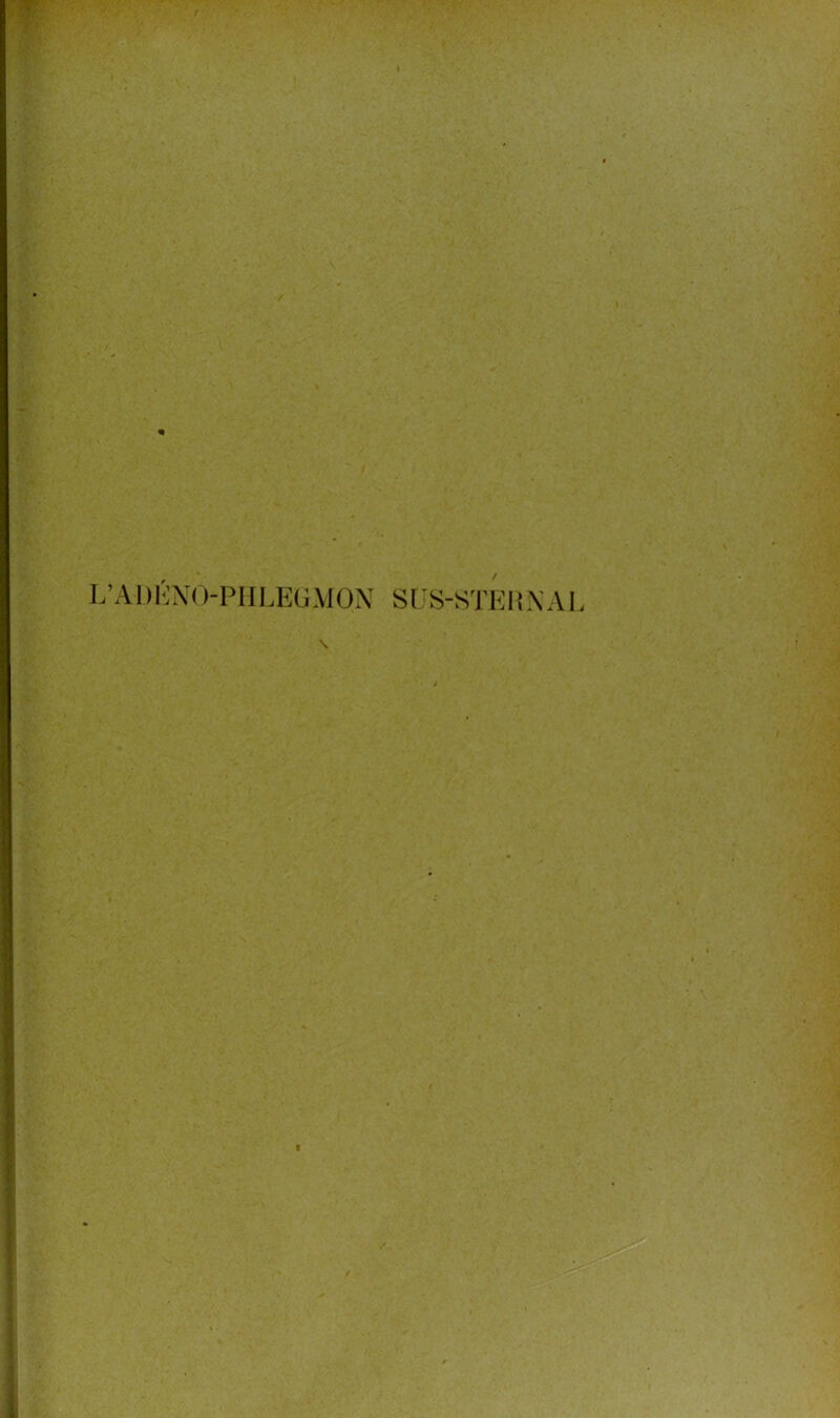 L’ADÉXO-PHLEGMON SUS-STEliSAI,