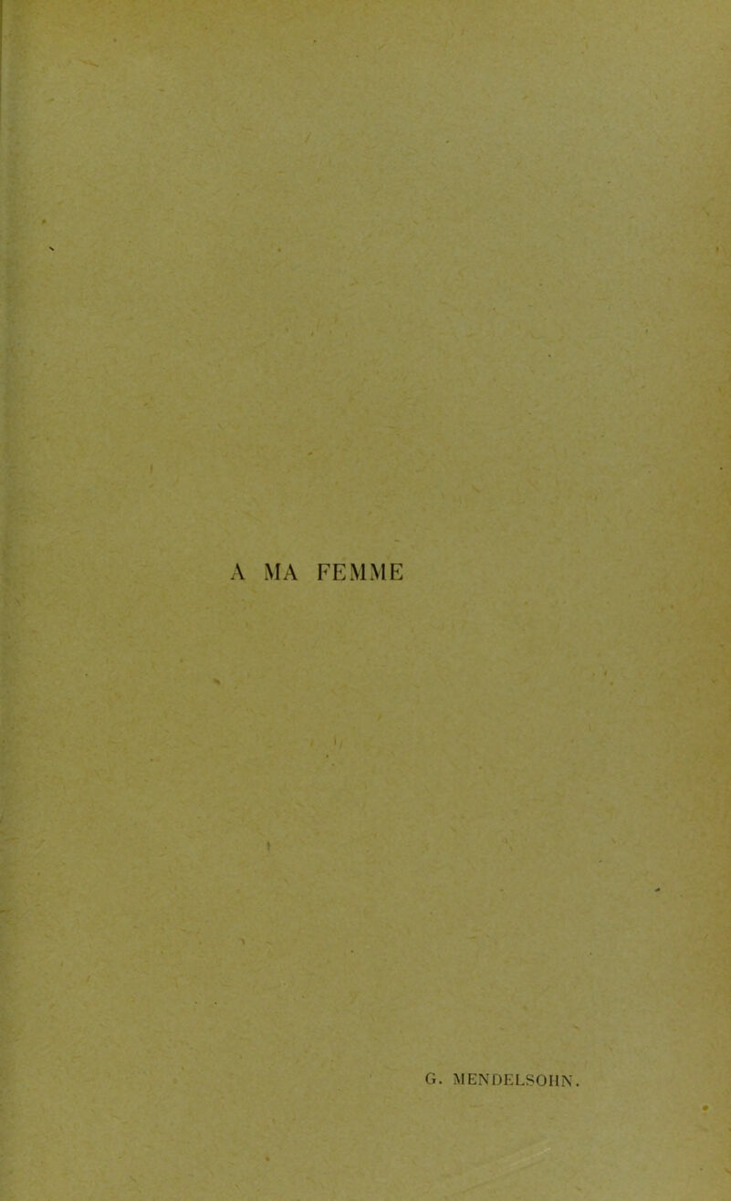 A MA FEMME