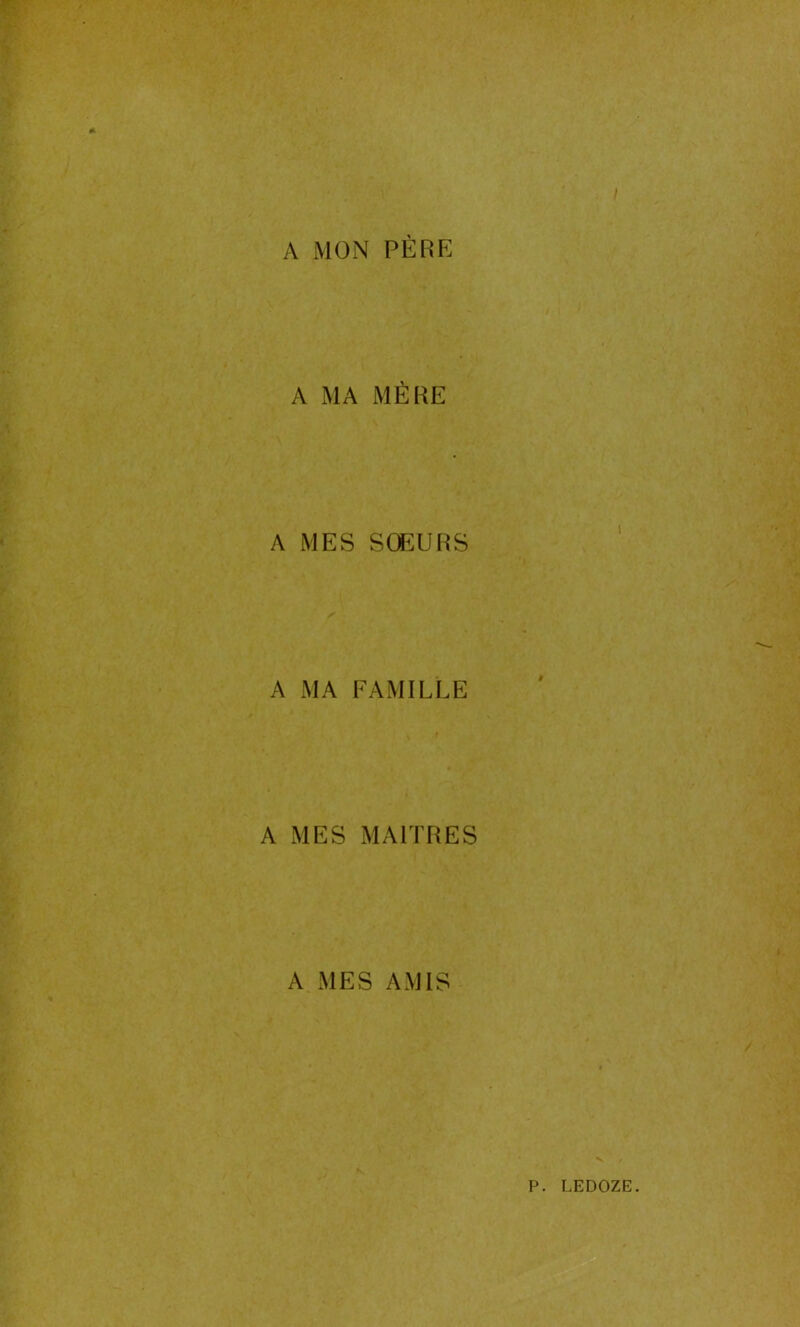 A MON PÈRE A MA MÈRE A MES SOEURS A MA FAMILLE A MES MAITRES A MES AMIS