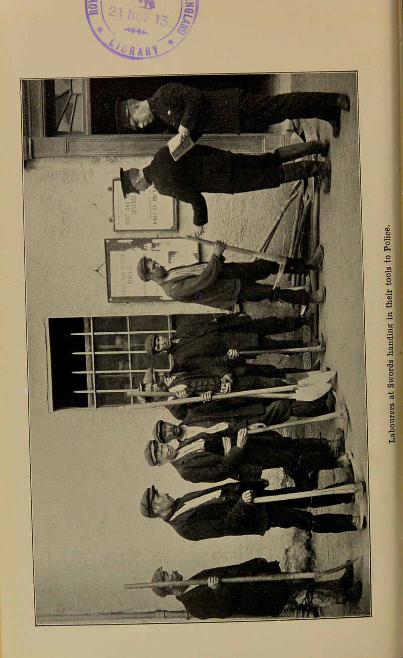!& Aftv Labourers at Swords handing in their tools to Police.