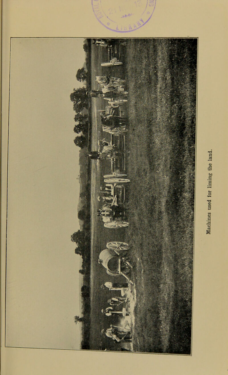 Machines used for liming the land.