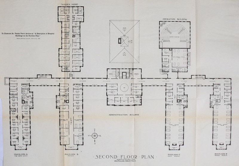 •NUQ5E3 HOME ■ PAVILION A FOD • BOTH -SEXE3 • PAVILION • B- •!=>EA^Al.E SECOND • FLOOE • PLAN PAVILION C MALE- MEDICAL .5CALfi;/6-OF-AN -rNCH - l-«>OT- • AW-FU U LE B.- ATiC H ^ T EOT ■ PAVILION D FEMAIX -MEDICAL