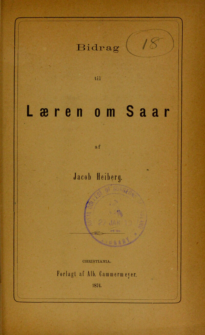 Bidrag tii Læren om Saar af Jacob Heibenj. ■M CHRISTIANIA. Forlagt af Alb. Caininermeyer. 1874. ■ :-r- 15 r * >i5H •• . -v’: