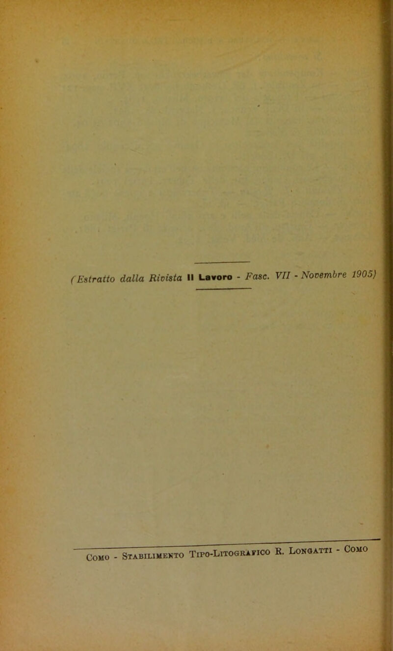 Como - Stabilimento Tipo-Litografico R. Longatti - Como