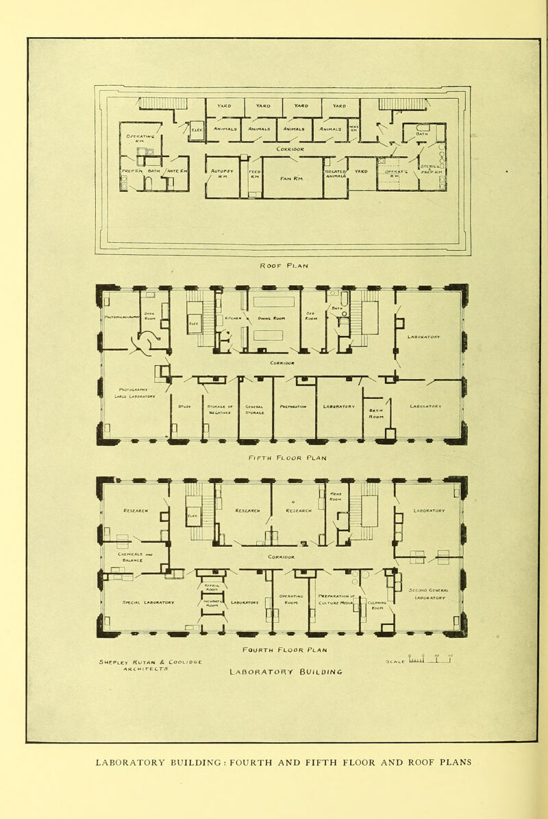 Laboratory Building- LABORATORY BUILDING : FOURTH AND FIFTH FLOOR AND ROOF PLANS