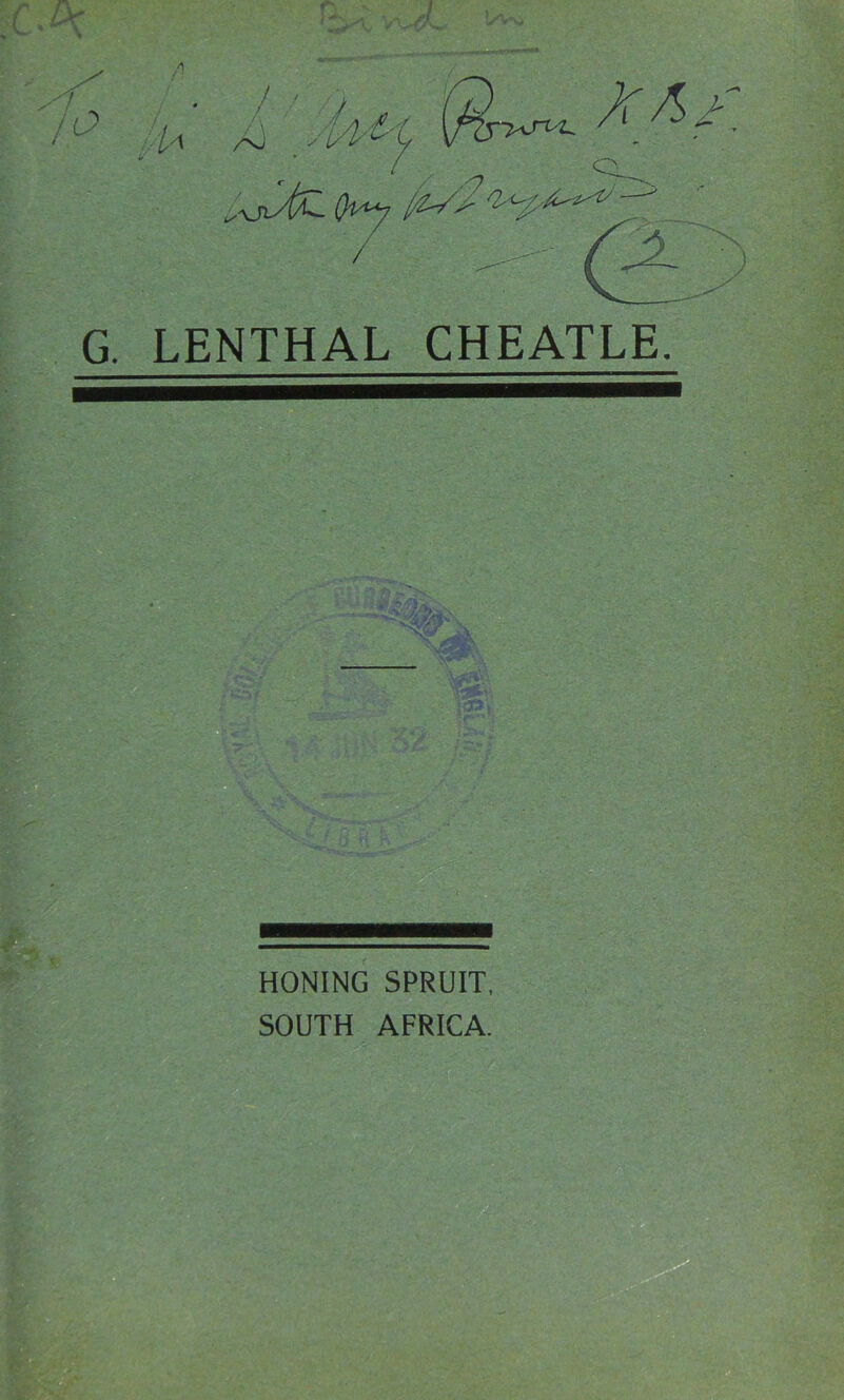 LENTHAL CHEATLE. HONING SPRUIT, SOUTH AFRICA.