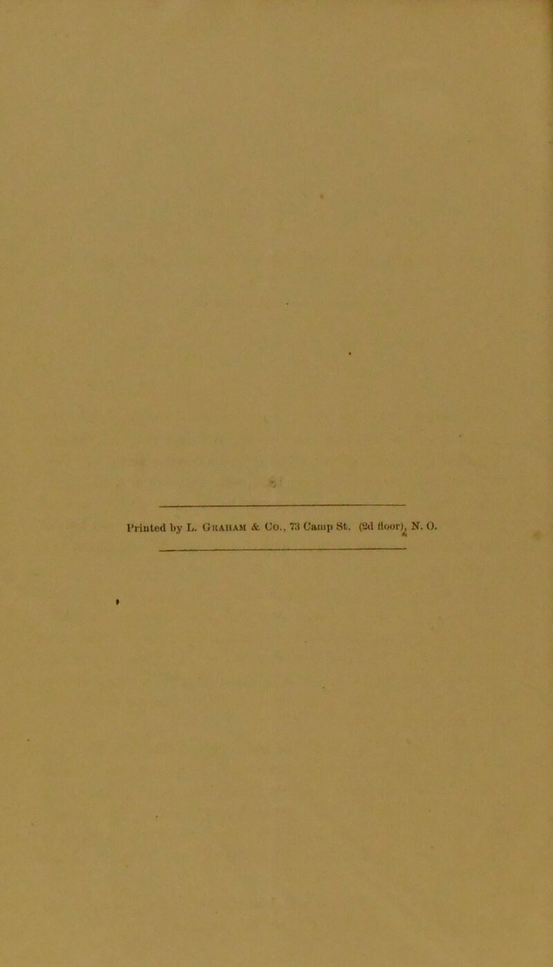 1 J Vriuted by L. Ouauam & Co., T3 Camp St. (2«1 floors N. 0. f