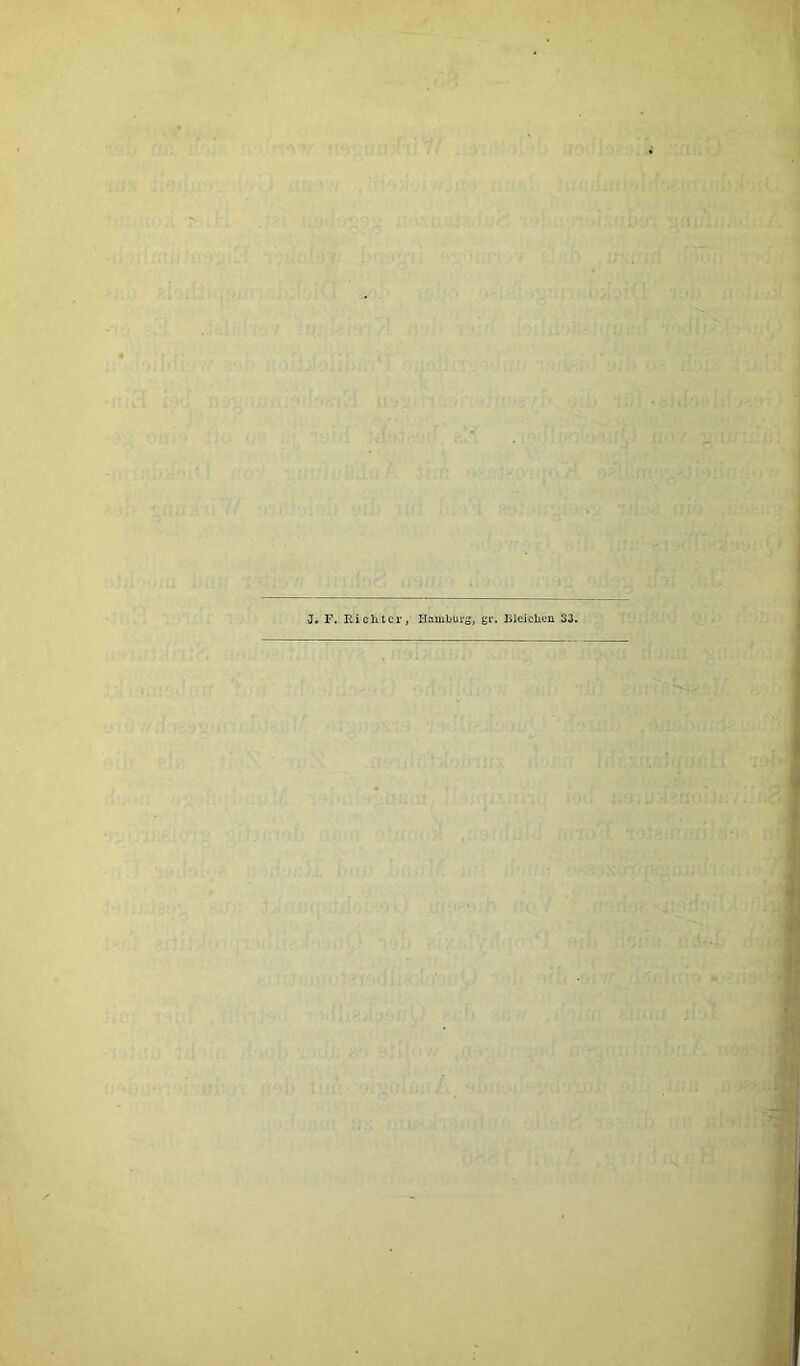 J. F. Richter, Hamburg, gr. Bleichen 33.