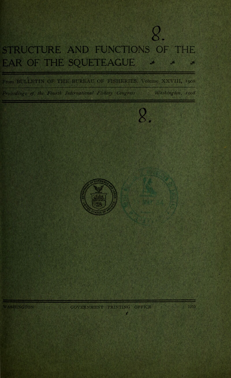 . ’■ fii&m $&; 'V' -‘Z/ '''' afell ■;.r •'•: - .V, irnriuDU A\in n t FUNCTIONS OF THE & & S, Volume XXVIII, 1908 .y^r. ... ~ Fourth International Fishery Congress : : Washington, 1908 to A ‘,'V.Vv. ■,:/ 'ti ■M:-: U- ?„$ >■. 1 H m ;,ri' ’4- v ' - J}% 4w 1 »S» ; r.t ’' • rtt iV *••*?> W|J: -V, - :■ v it* *s- , te' ■,v.t if®: •: f'.'.-.-'t-/.• ;.>■; tv*' >•. iff • N : : : ; : : GOVERNMENT PRINTING OFFICE : : : : •: : * •jd'JCeBlS, •.•». • ■■CV-'' s, +•'■'. IArr {;' • • >• 1 *. V • / ’ ' t .*. M ■PgiipBSi I WM I 1910 V,f