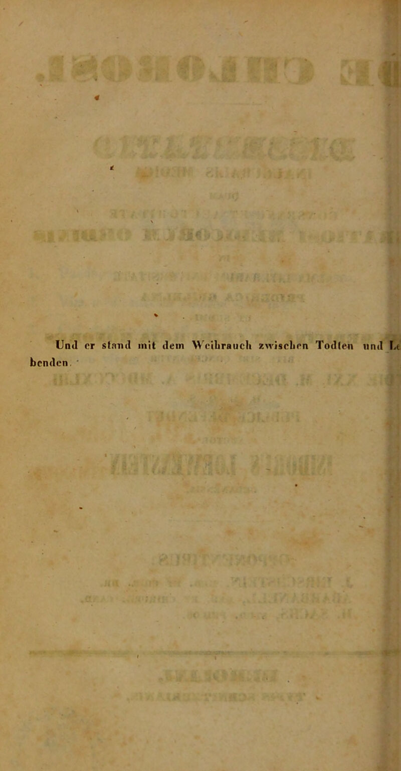 ■ - :<* 4 3U Und er staml init dem Wcihrauch zwisclien Todlen und Lt bcndcn.