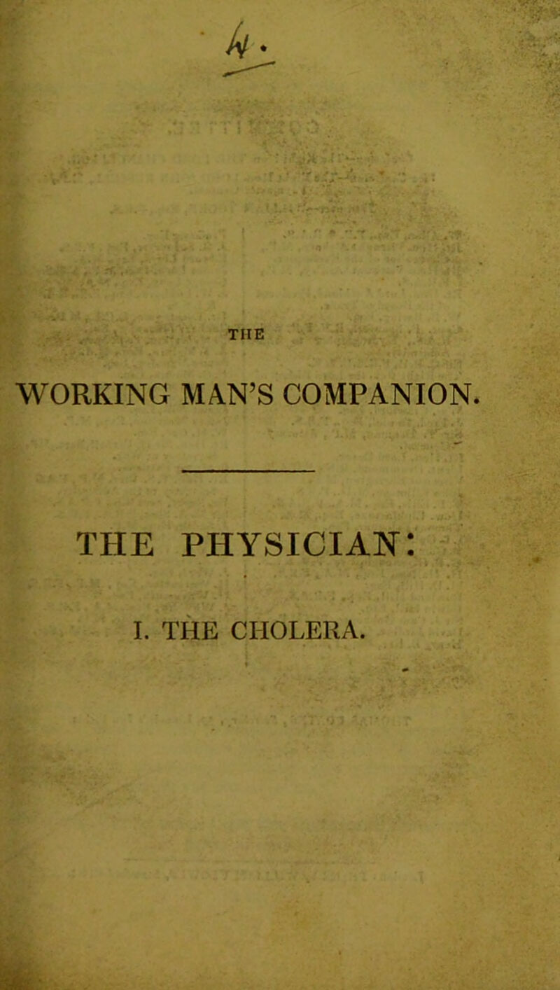 THE WORKING MAN’S COMPANION. THE physician: