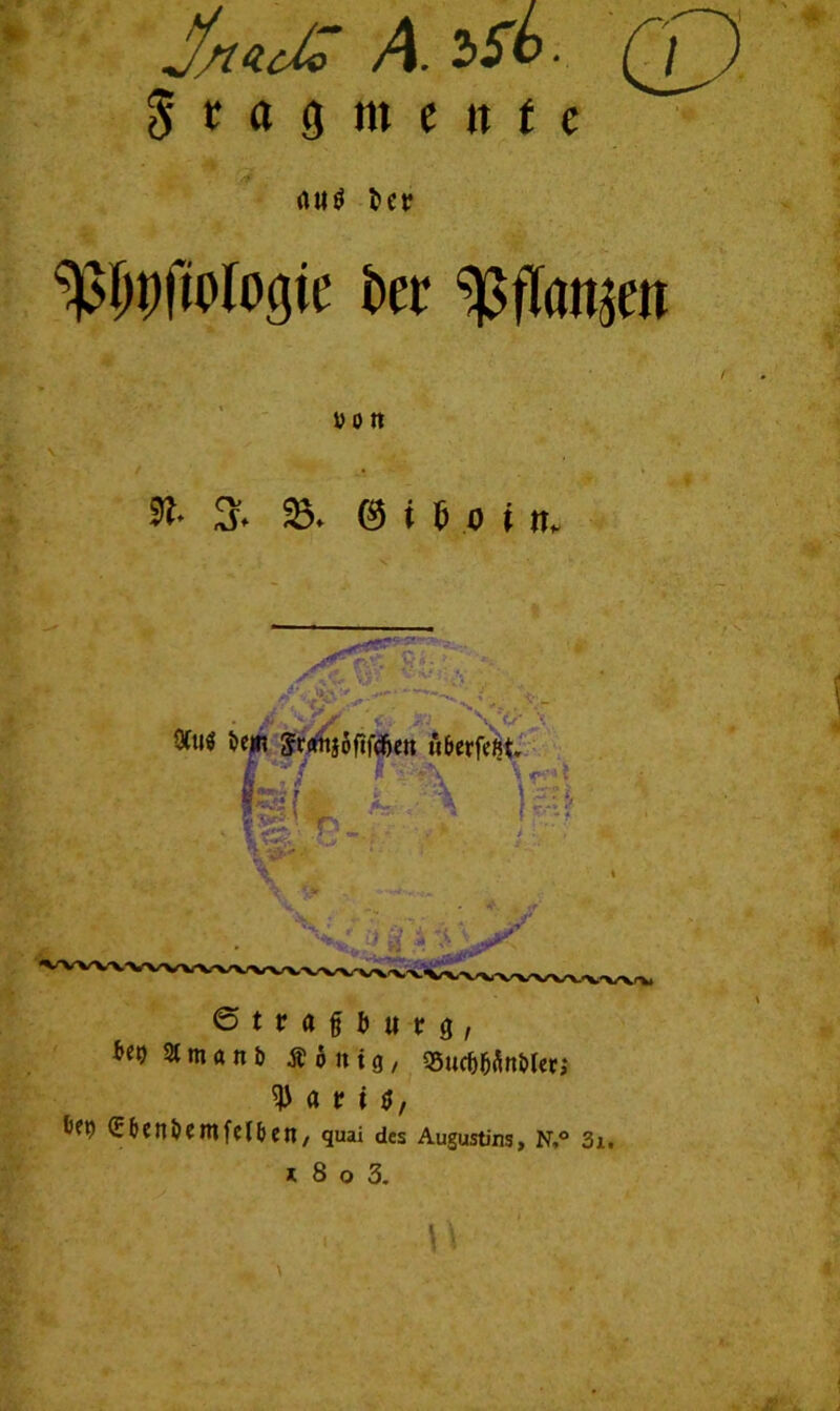 J/ntofc A. bSv. (T^) 5 t: a 9 m t it f c <ui$ l)et? ^PlWogie Per ^flanaeit t uo n ft* % 23* @ i o i n. . jS.’%iiLj( < ity r \.0* x 0(uö be»n Sraitiiöfifd&ett uberfefit. l./ ! ' \*r4 l«®{ }L A }£:S« In...' •'•. •  <., ..... \*1 ' :* »V £ WWX't © t r a § b U t? g , teo 2t m a n b Ä 6 n i g, QSuc&MitMet; a r i tj, t)fp ^bntbemfctben/ quai des Augustins, N,° 3i.