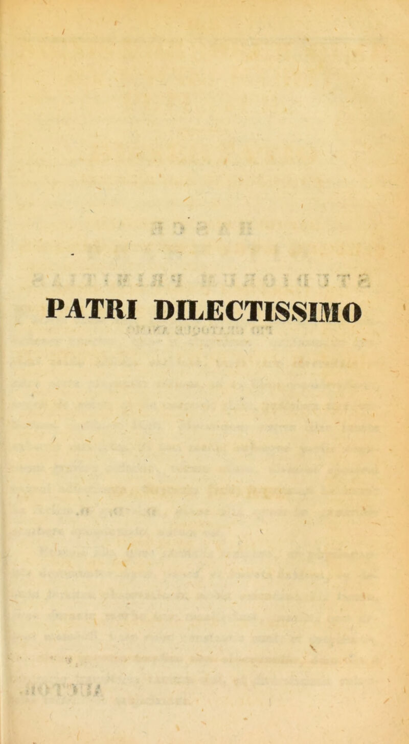 PATRI DILECTISSIMO .L «