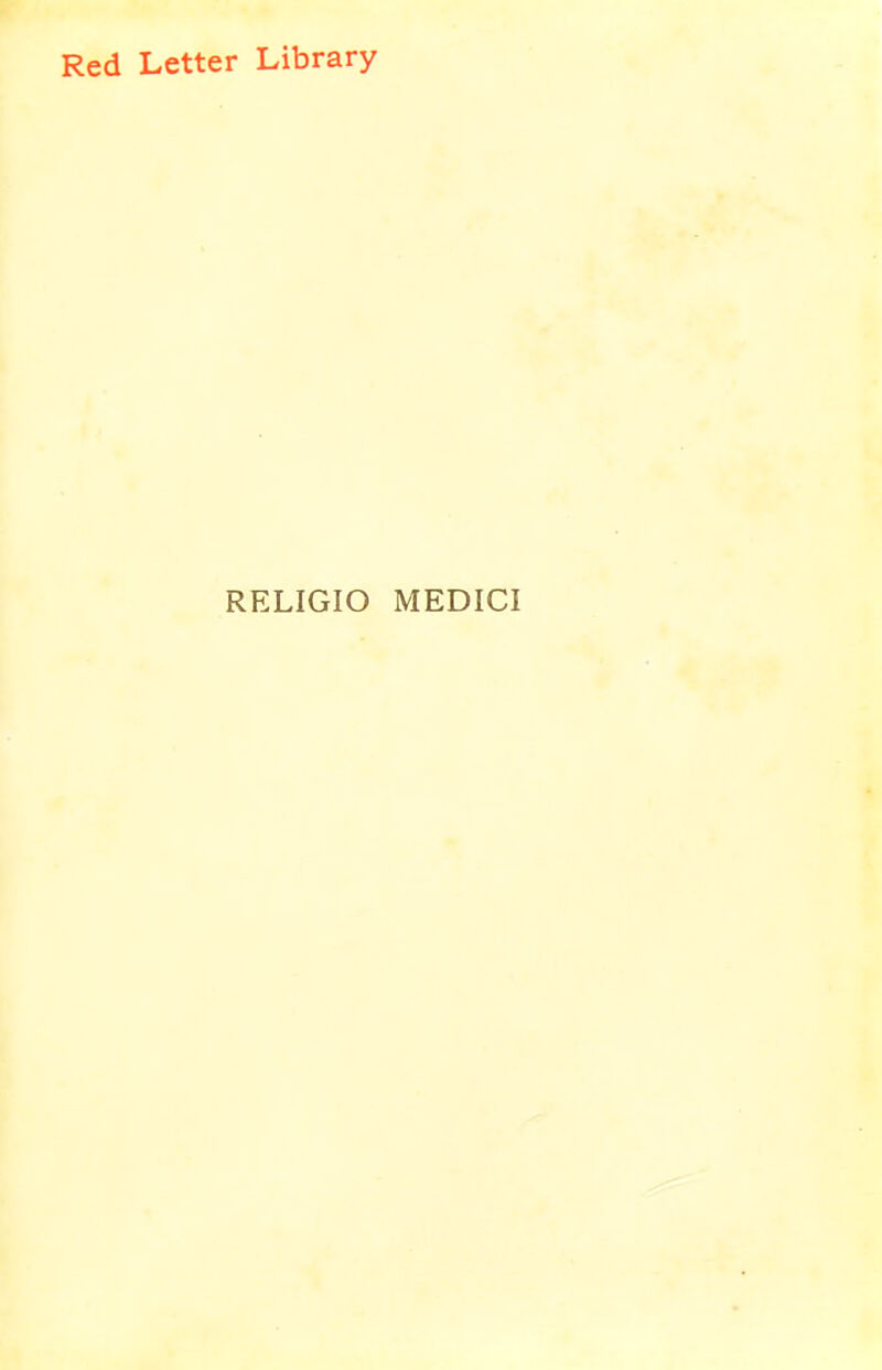 Red Letter Library RELIGIO MEDICI