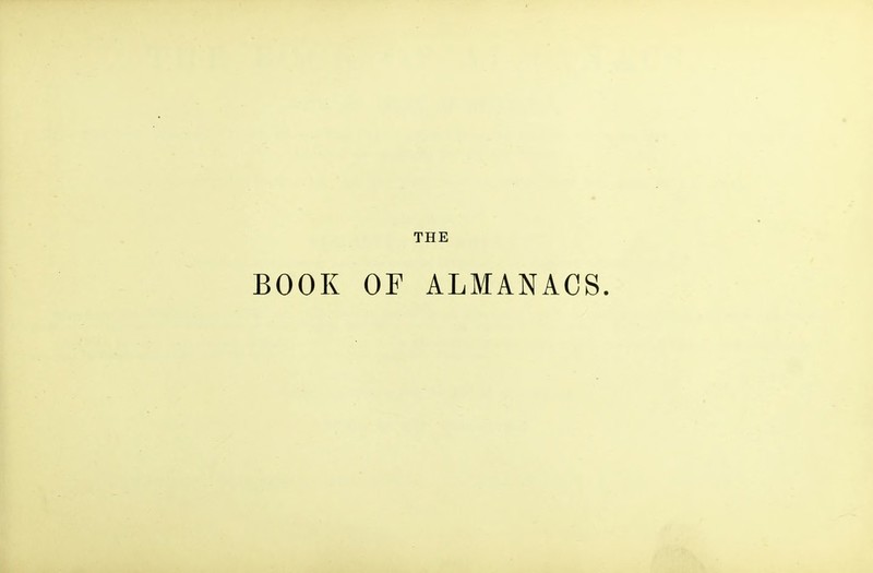 THE BOOK OF ALMANACS.