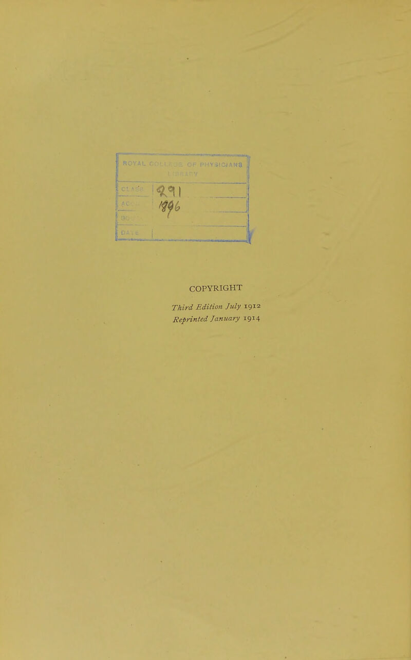 COPYRIGHT Third Edition July i Reprinted January i