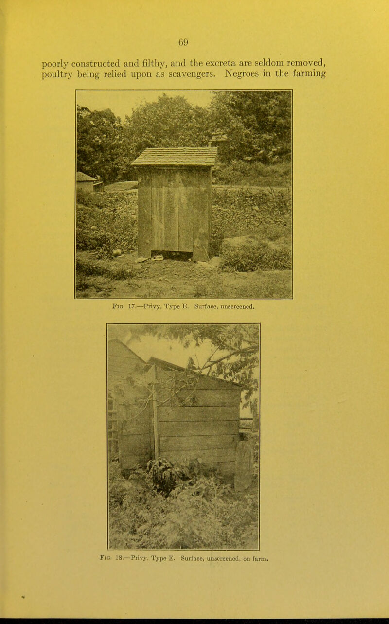 Fig. 18.—Privy, Type E. Surface, undcreemul, oa laiiiu
