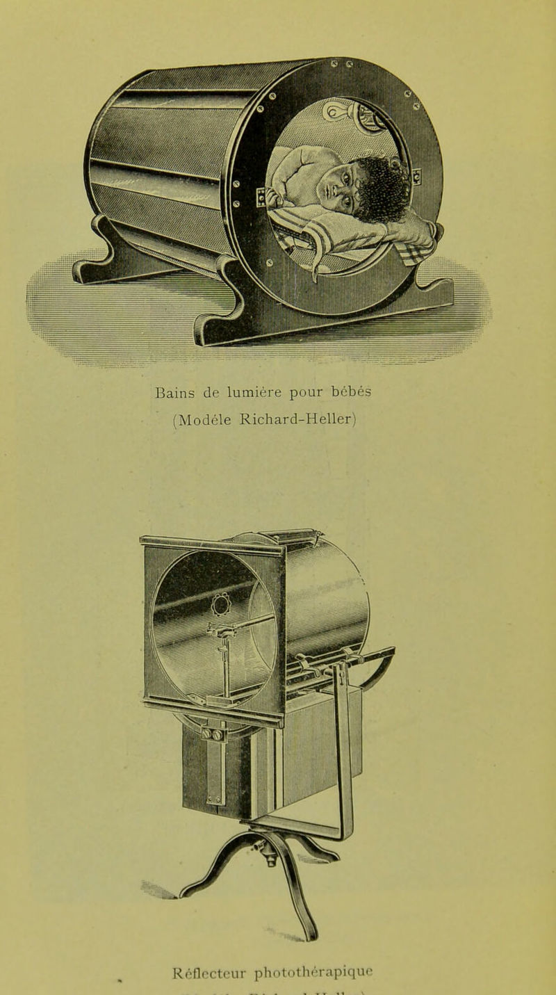 Bains de lumière pour bébés (Modèle Richard-Heller) Réflecteur photothérapique