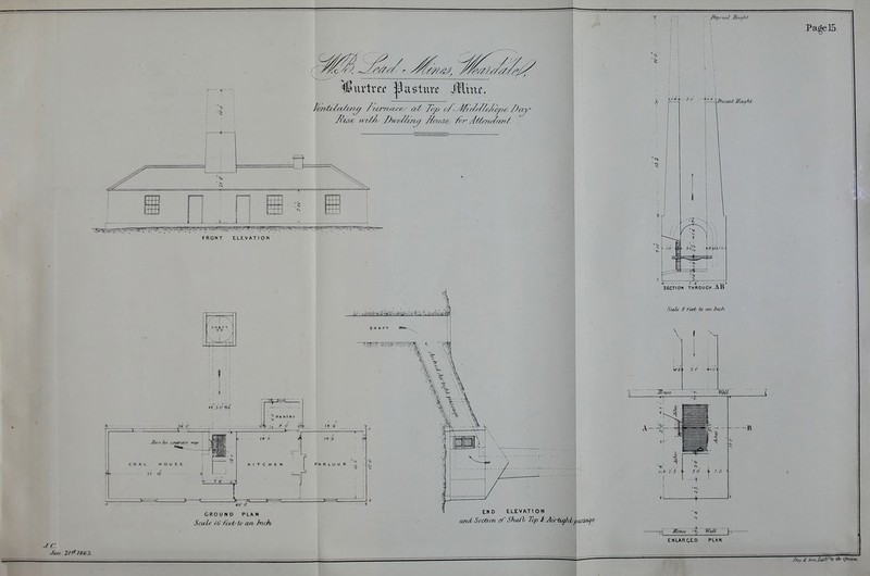 ifurtrw I^Hsttiw Mini, FRONT ELEVATION ' 76 SECTION THROUCH-AJi ENLARGED PLAN