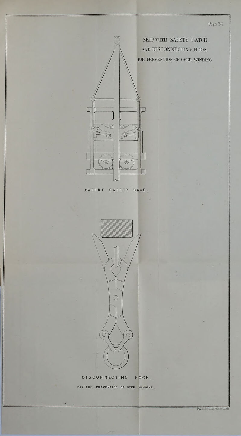 PAT ENT SAFETY CAGE. DISCONNECTING HOOK, FOR THE PREVENTtON OF OVER WINDING.