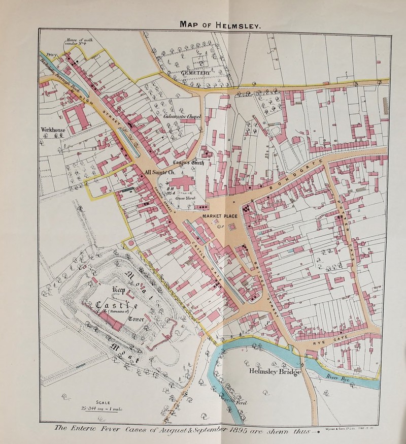 Map of Helmsley -Hoiute of milk 'vendor J?°4: (JKAfflTtjkV' ijh <-& VorMioase MARKET PLACE onvr Helmslej' BridSe' Scale 1 ins - I rtu.1, I, Sons,l Lith. 7/06.12.05. ar^ .sZieir// thus—«