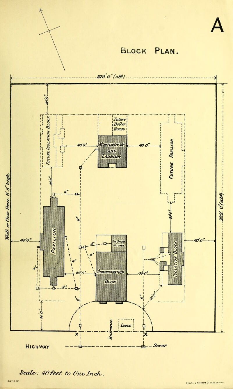 Scales: 40feet to On^Irtch., 3IZI S UP. E Wellcrs, Gfahoms L'.' Litho LonOof.