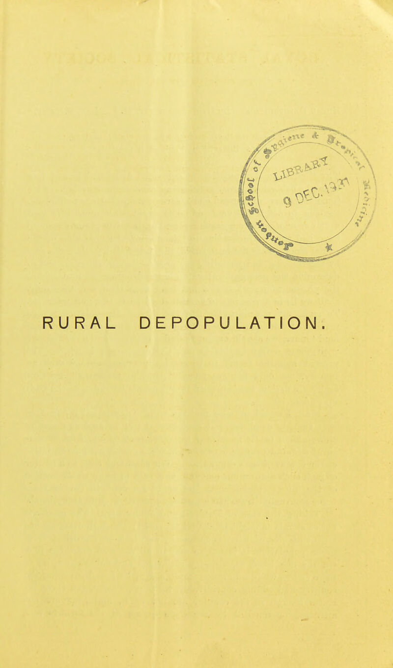 RURAL DEPOPULATION.