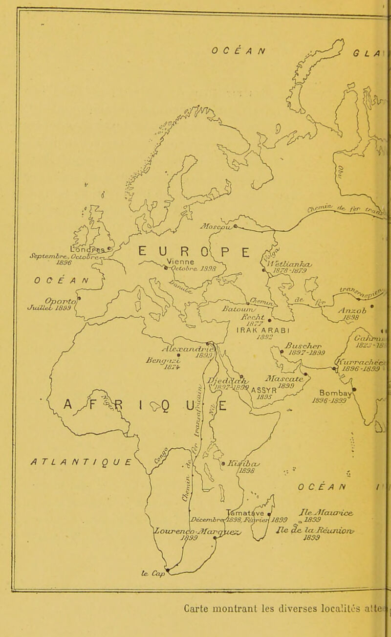 Carte montrant les diverses localités a'.te